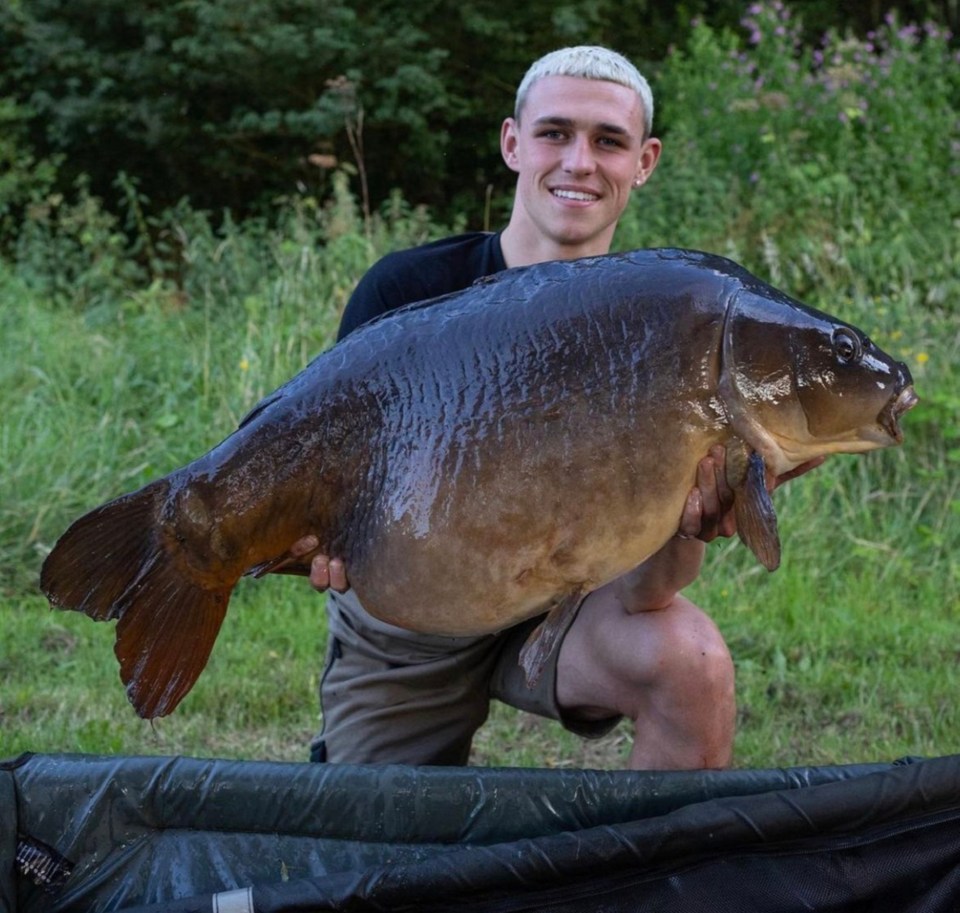 Foden é um pescador experiente e até se entregou ao passatempo durante a campanha dos Três Leões do Euro