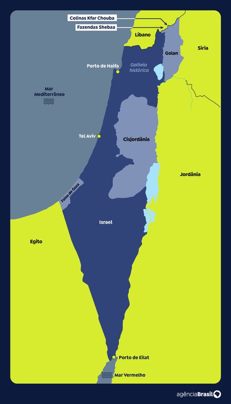 Brasília (DF), 27/09/2024 - Arte para a matéria Guerra em Israel e Líbano. Arte/Agência Brasil