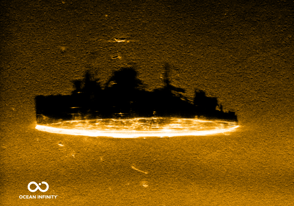 Imagem sonar do USS Stewart