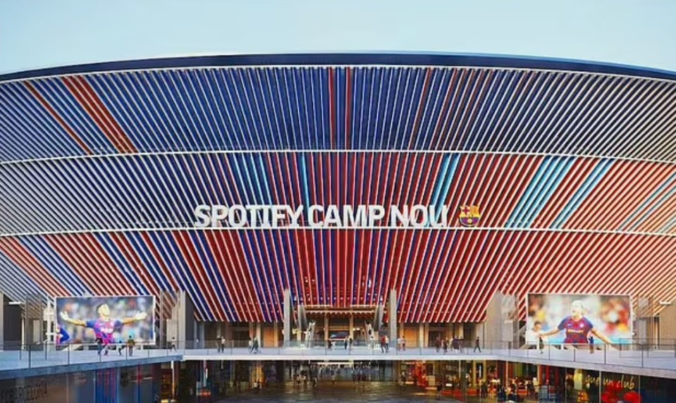 O novo estádio é patrocinado pela plataforma de streaming de música Spotify