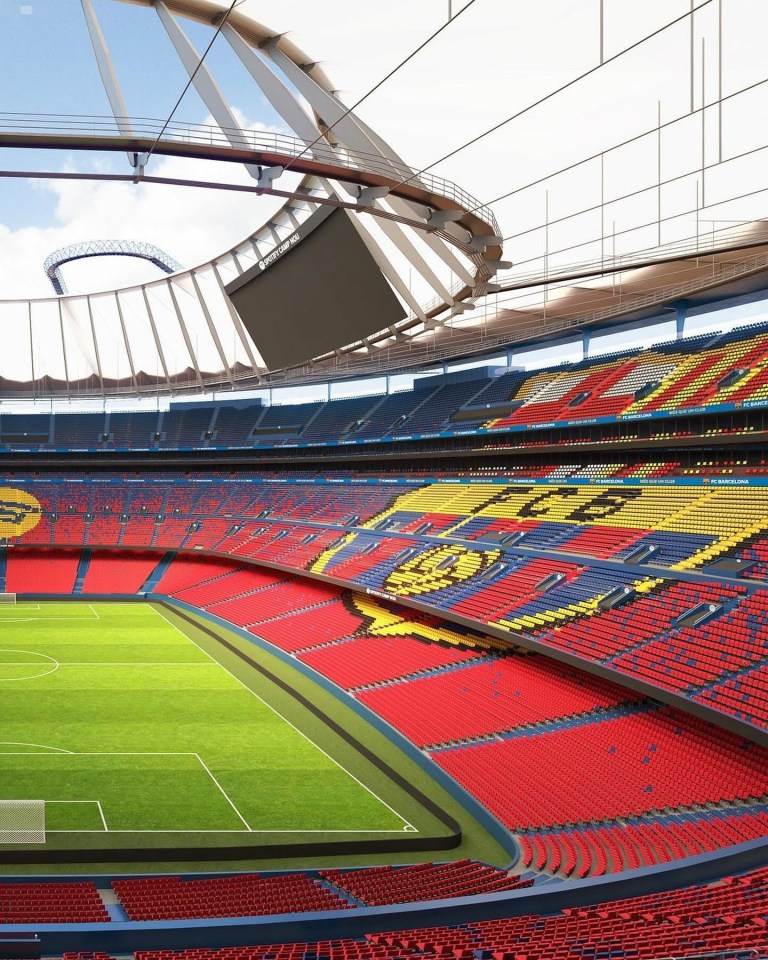 Um novo terceiro nível que envolve todo o terreno aumentará a capacidade do Camp Nou para 105.000