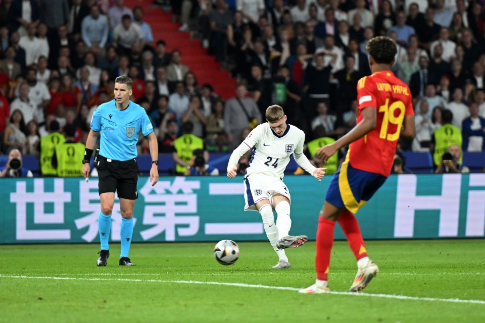 O melhor momento de Palmer na Inglaterra até agora foi um gol como substituto na final do Euro