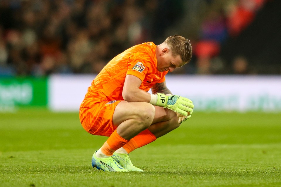 Jordan Pickford sofreu pela primeira vez desde a final do Euro