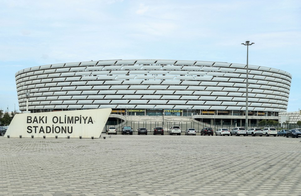 O Estádio Olímpico de Baku também está no quadro