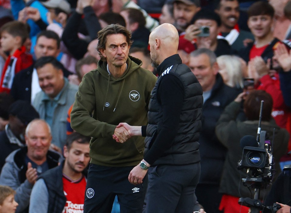 O técnico do Brentford, Thomas Frank, também está ligado ao Man Utd