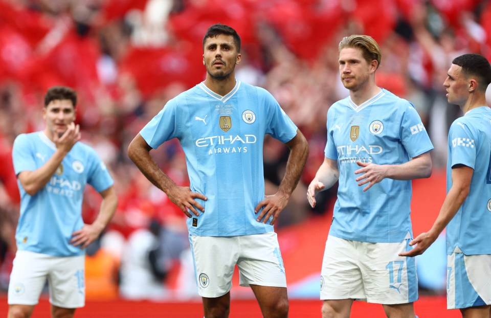 Estrelas da cidade ficaram decepcionadas em Wembley