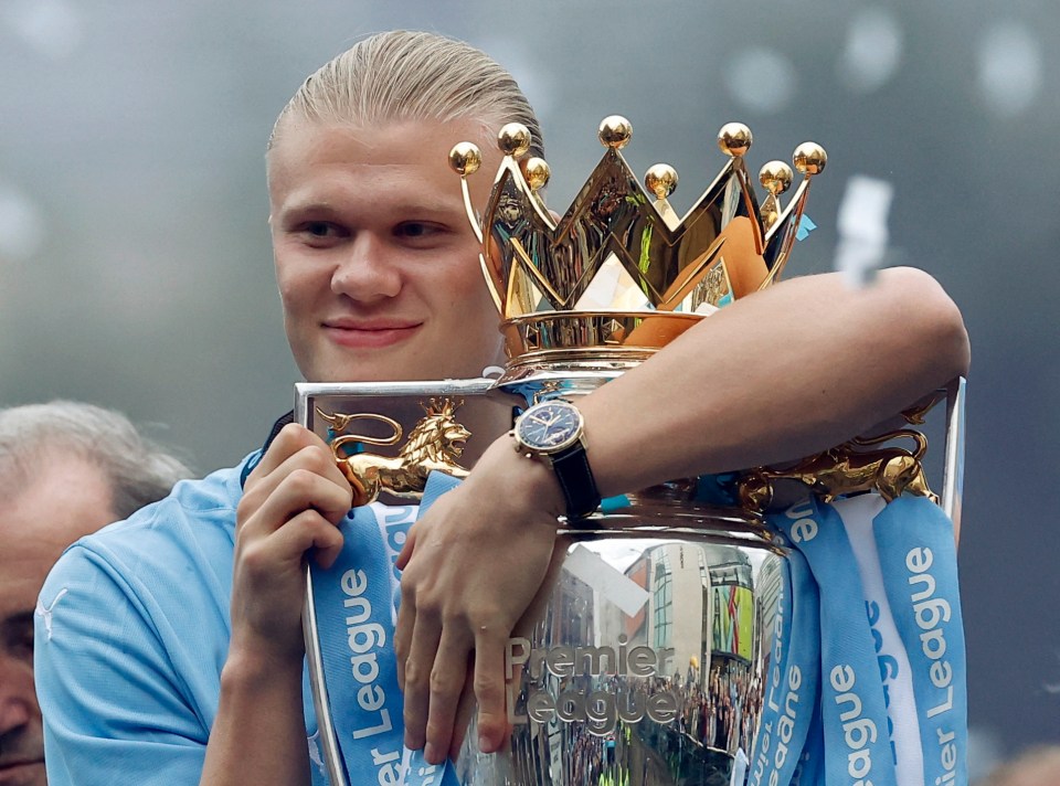 Os 27 gols de Erling Haaland no Prem na temporada passada levaram o Man City ao quarto título consecutivo