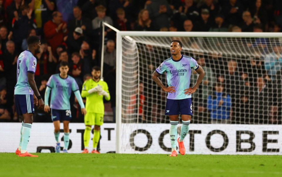 O Arsenal sofreu um revés na Costa Sul contra o Cherries