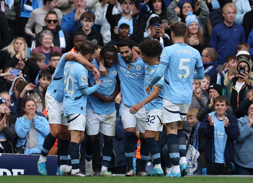 Manchester City comemora vitória sobre o Fulham