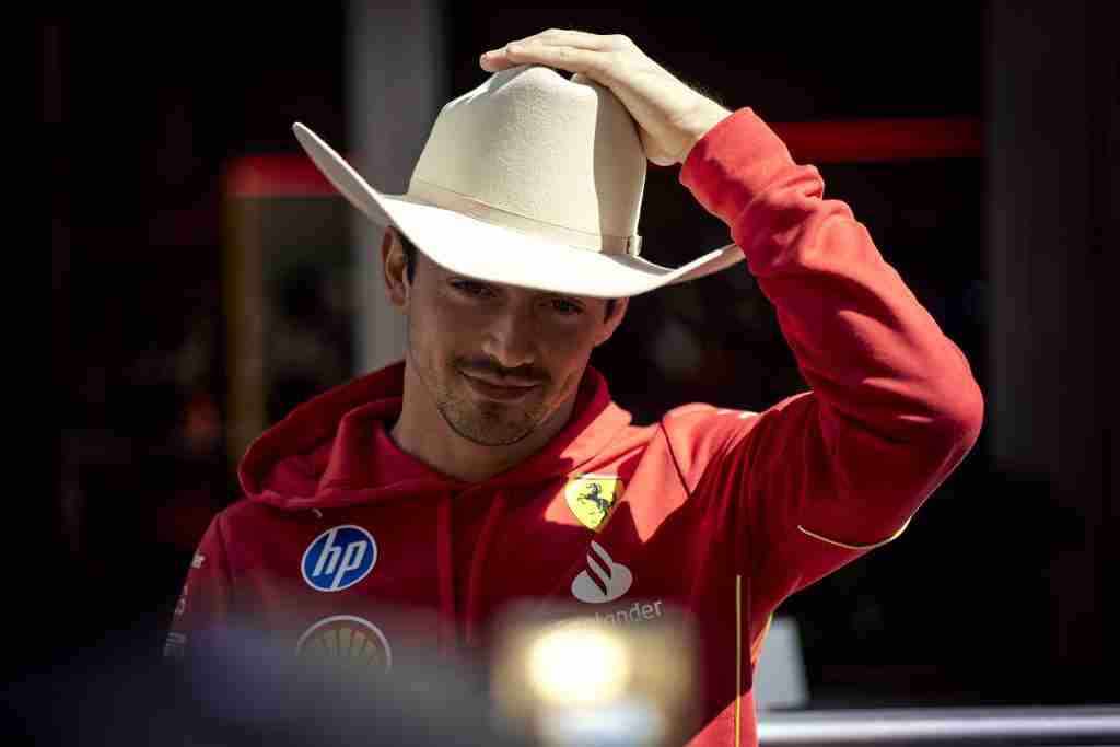 Charles Leclerc durante treinos do GP dos Estados Unidos de 2024 | Assessoria de Imprensa da Scuderia Ferrari