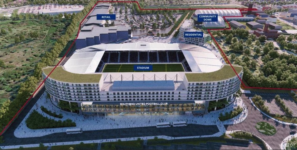 O Southend United estava previamente definido para um novo estádio com 17.000 lugares