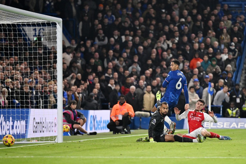 Havertz parecia ter dado ao Arsenal a vantagem contra o Chelsea