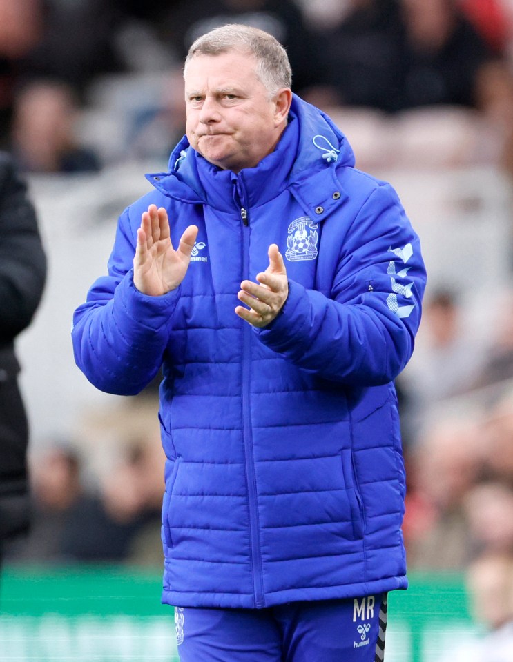 Mark Robins foi demitido por Coventry City na semana passada