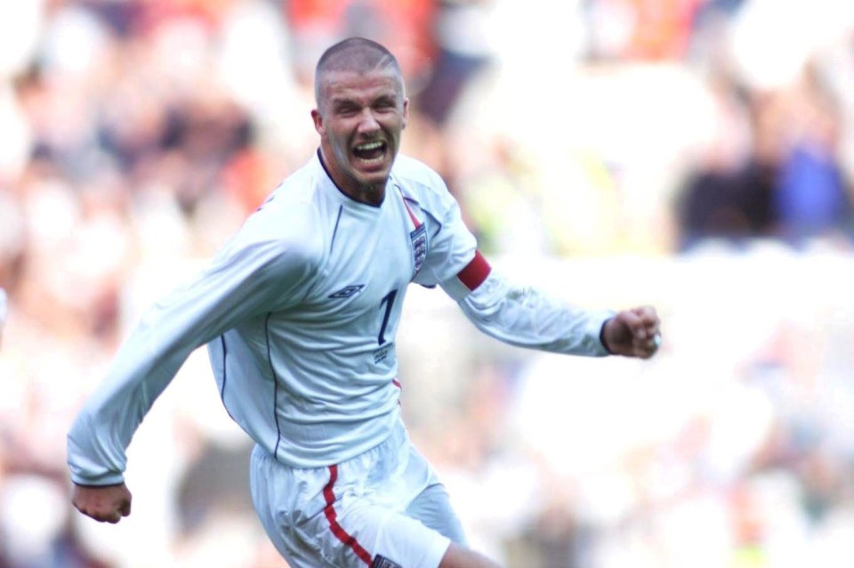 Beckham levou a Inglaterra à Copa do Mundo de 2002 com seu lendário gol