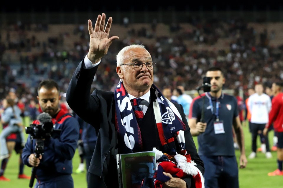 Ranieri deu meia-volta em sua aposentadoria apenas seis meses depois de deixar o Cagliari