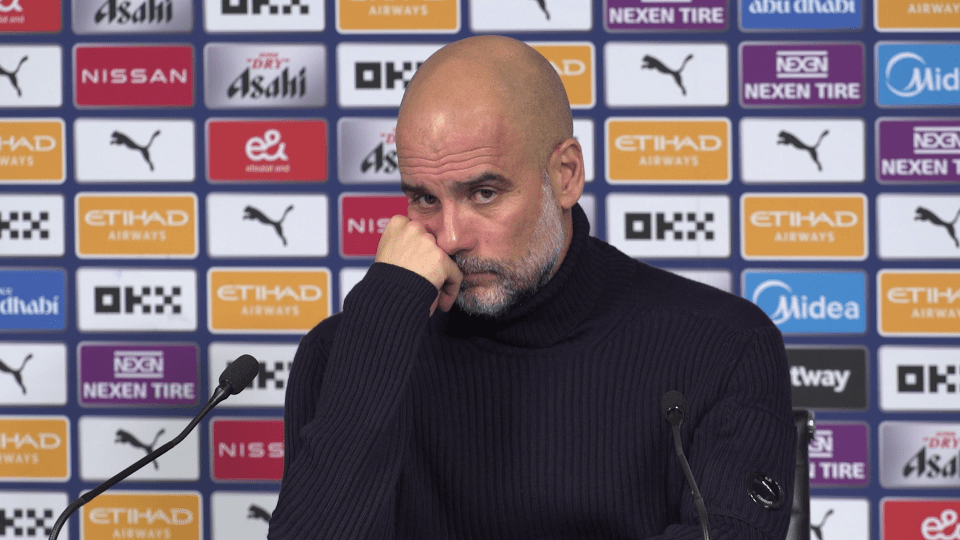 Pep Guardiola estava longe de estar feliz depois de perder o quinto jogo consecutivo