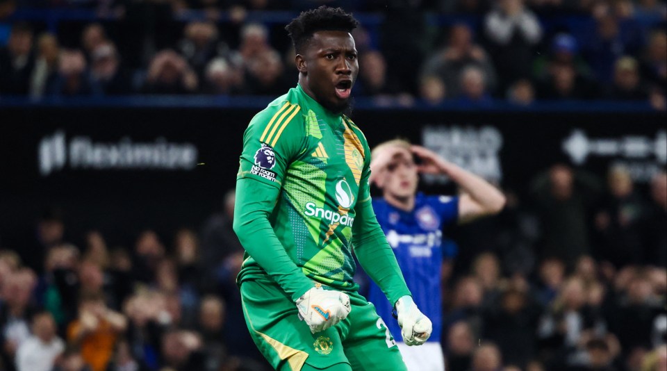 Andre Onana foi o jogador de destaque do Man Utd em Portman Road