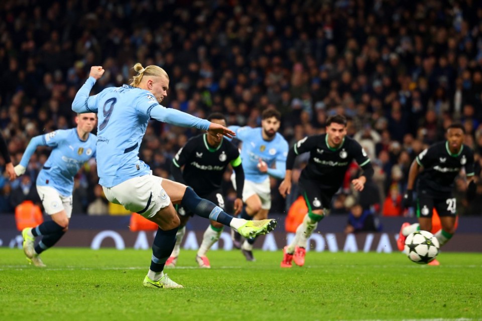 Erling Haaland marcou seu 45º gol na Liga dos Campeões e abriu o placar para o City