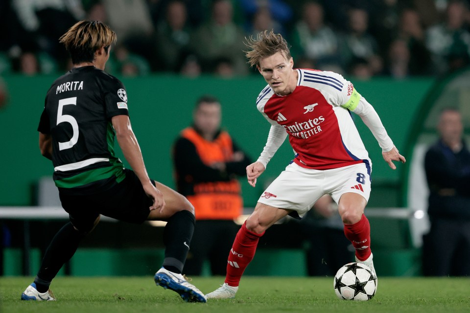 Martin Odegaard comandou o show e estava uma classe acima