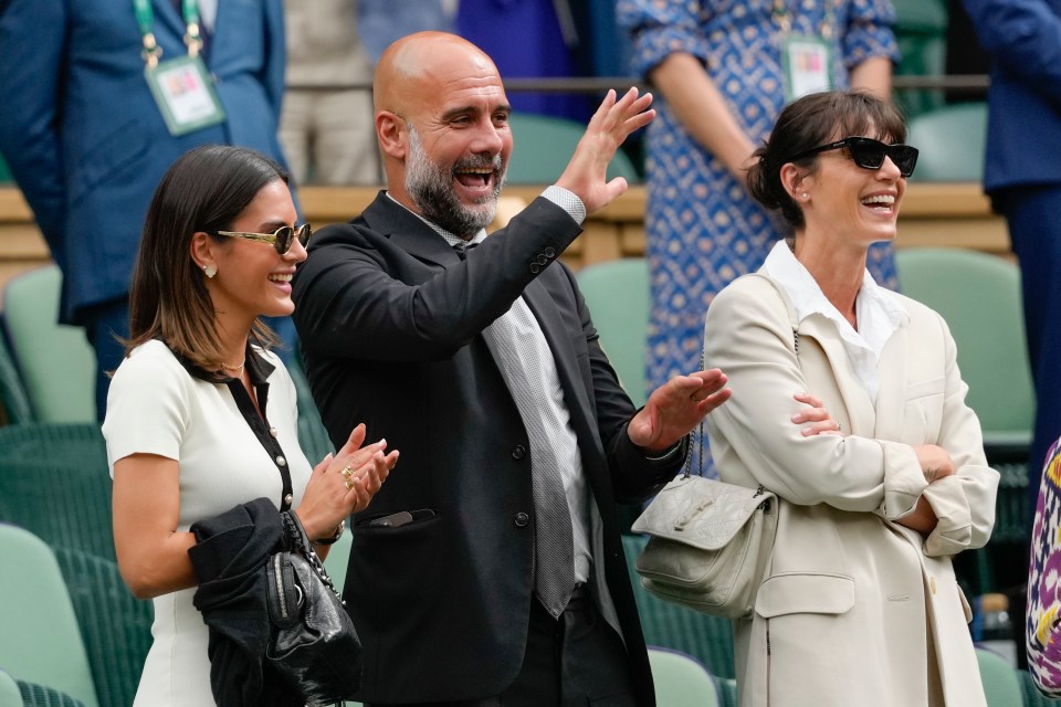 Cristina, a filha Maria e Pep curtiram Wimbledon no início deste verão