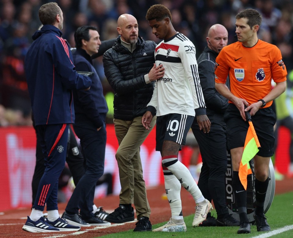 Rashford não parecia estar gostando de seu futebol durante os últimos 12 meses do reinado de Ten Hag