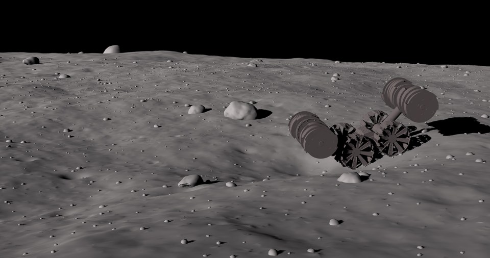 Nasa espera usar robôs de mineração para coletar regolito da superfície lunar