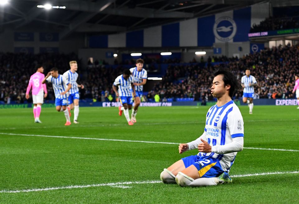 Kaoru Mitoma abriu o placar para o Brighton