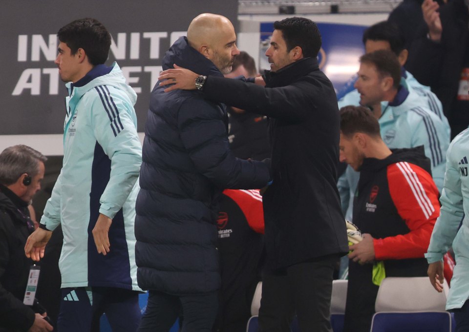 Enzo Maresca e Mikel Arteta se cancelaram em Stamford Bridge