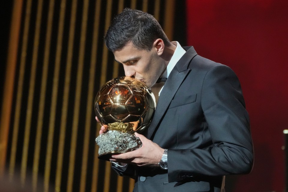 Rodri ganhou a Bola de Ouro deste ano em cerimônia boicotada pelo Real Madrid