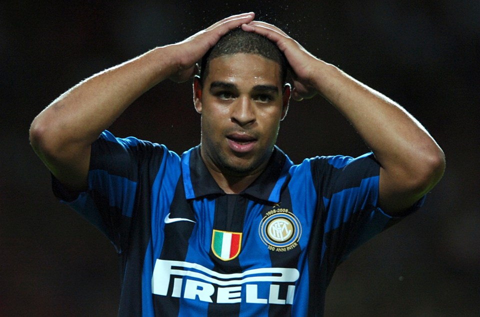 Adriano foi máquina de gols na Inter de Milão entre 2004 e 2009