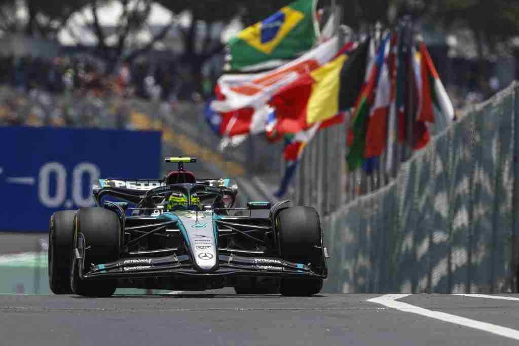 Lewis Hamilton durante o GP do Brasil de 2024 | Mercedes