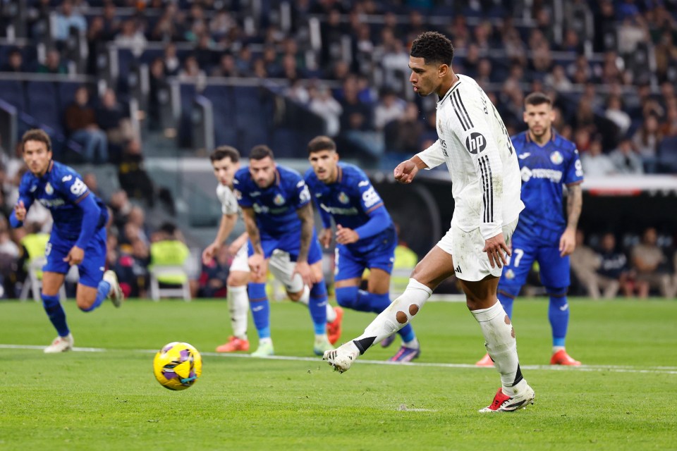 'Frio' Bellingham mandou o goleiro do Getafe para o lado errado e depois gesticulou para ele