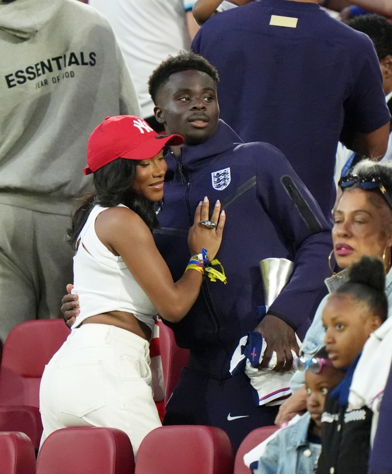 Tolami apoiou Bukayo Saka na Euro 2024 na Alemanha