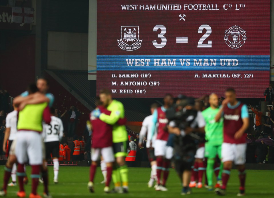 Os Hammers se despediram de Upton Park após uma vitória em 2016