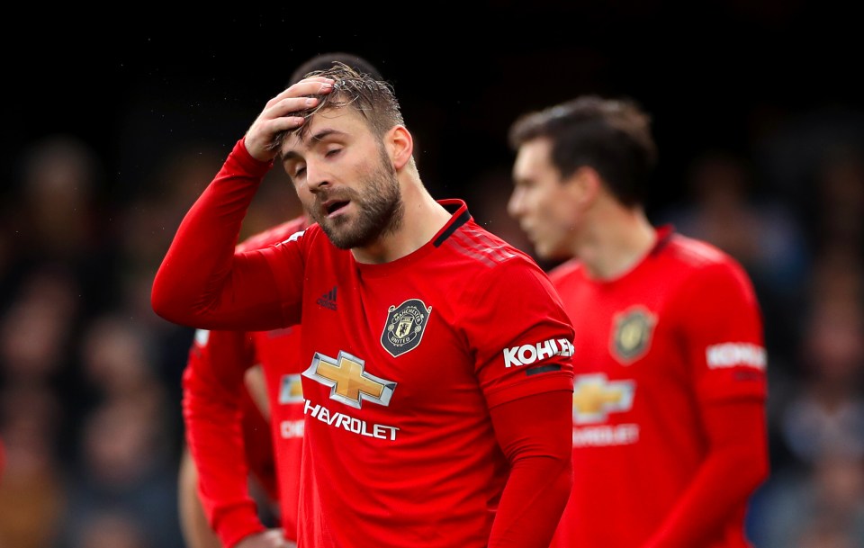 Shaw tinha acabado de retornar à ação pelo Man Utd após uma luta anterior devido a uma lesão