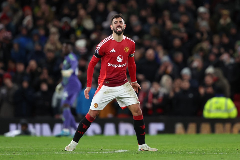 Bruno Fernandes reduziu para o Manchester United