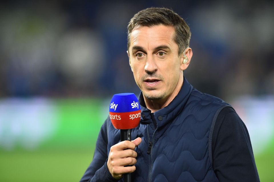 O gol deixou Gary Neville em êxtase, pois ele teve outro momento inestimável nos comentários