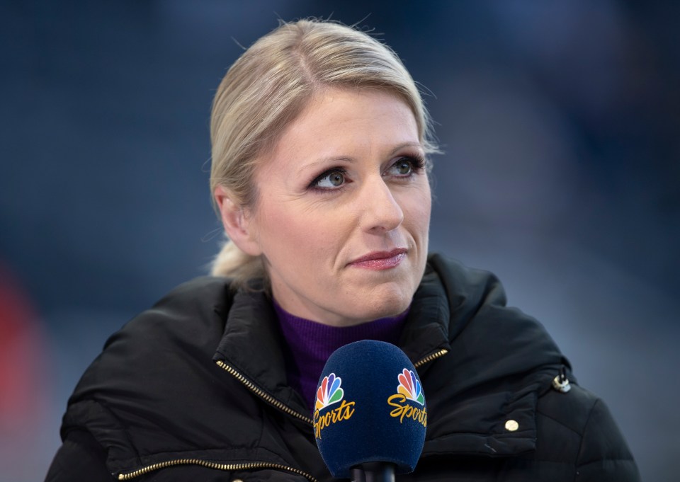 Espera-se que Rebecca Lowe substitua Cates depois de trabalhar com Gary Neville e Jamie Carragher