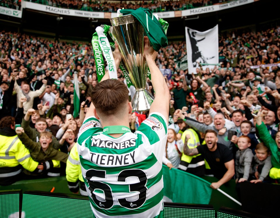 Tierney conquistou quatro títulos da liga com o Celtic