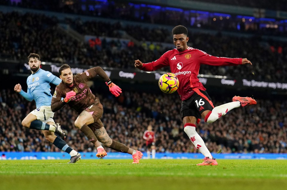 Amad Diallo foi o vencedor da partida, com o Man Utd se recuperando no final para vencer o Man City