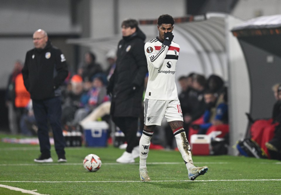 Marcus Rashford não foi reconhecido por Ruben Amorim quando foi substituído contra o Viktoria Plzen